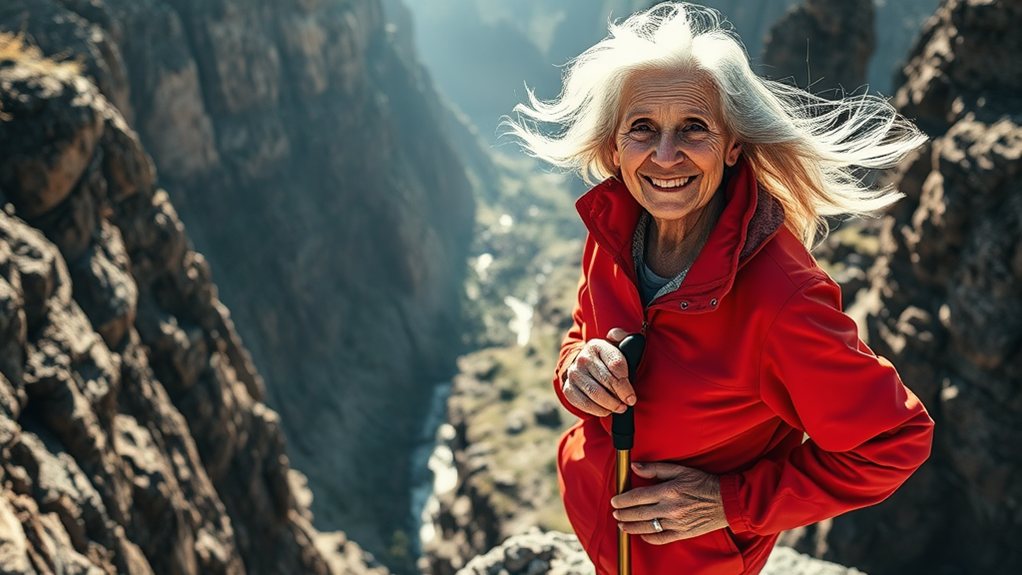 elderly woman survives fall